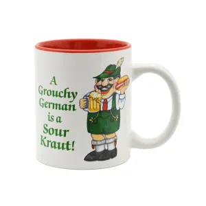 "A Grouchy German Is A Sour Kraut" German Gift Idea Mug