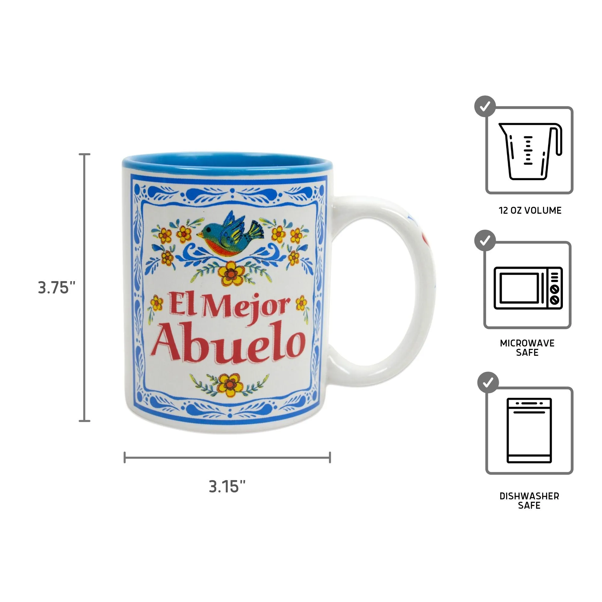 "El Mejor Abuelo" Coffee Mug Great Gift Idea for Abuelo