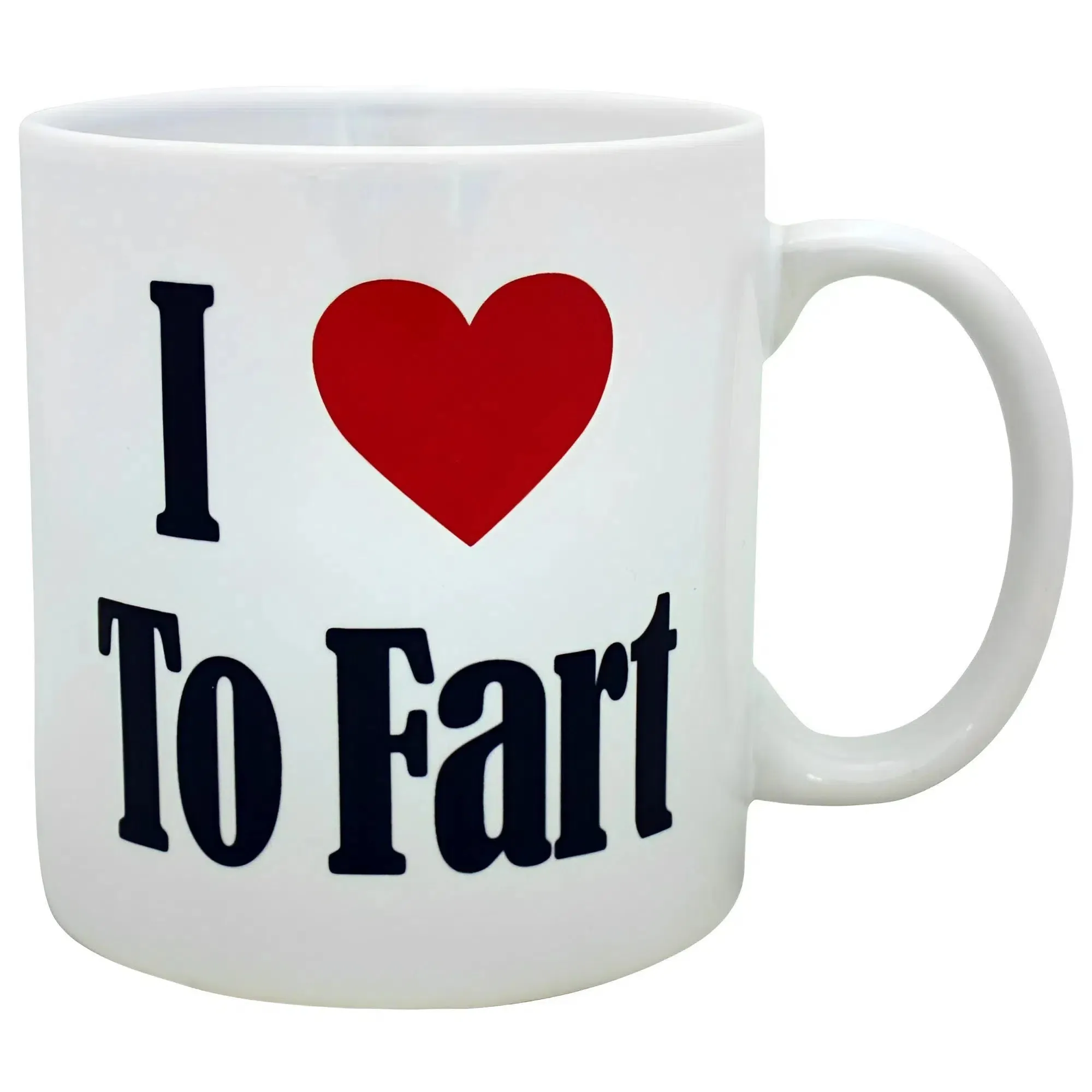 "I Love To Fart" Giant Gag Gift Mug (Ceramic, 22 oz.) - Island Dogs