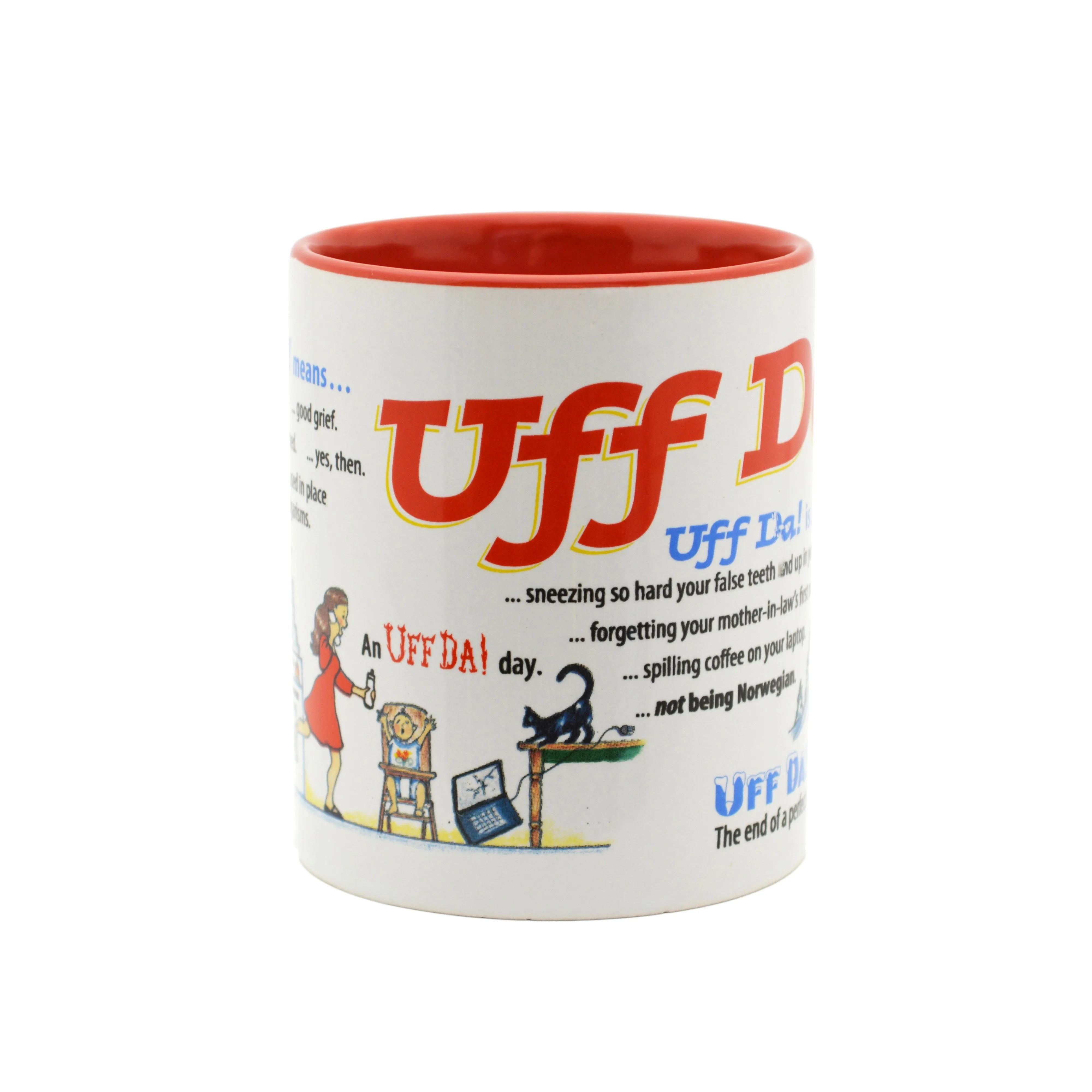 "Uff Da!" Ceramic Coffee Mug Norwegian Gift