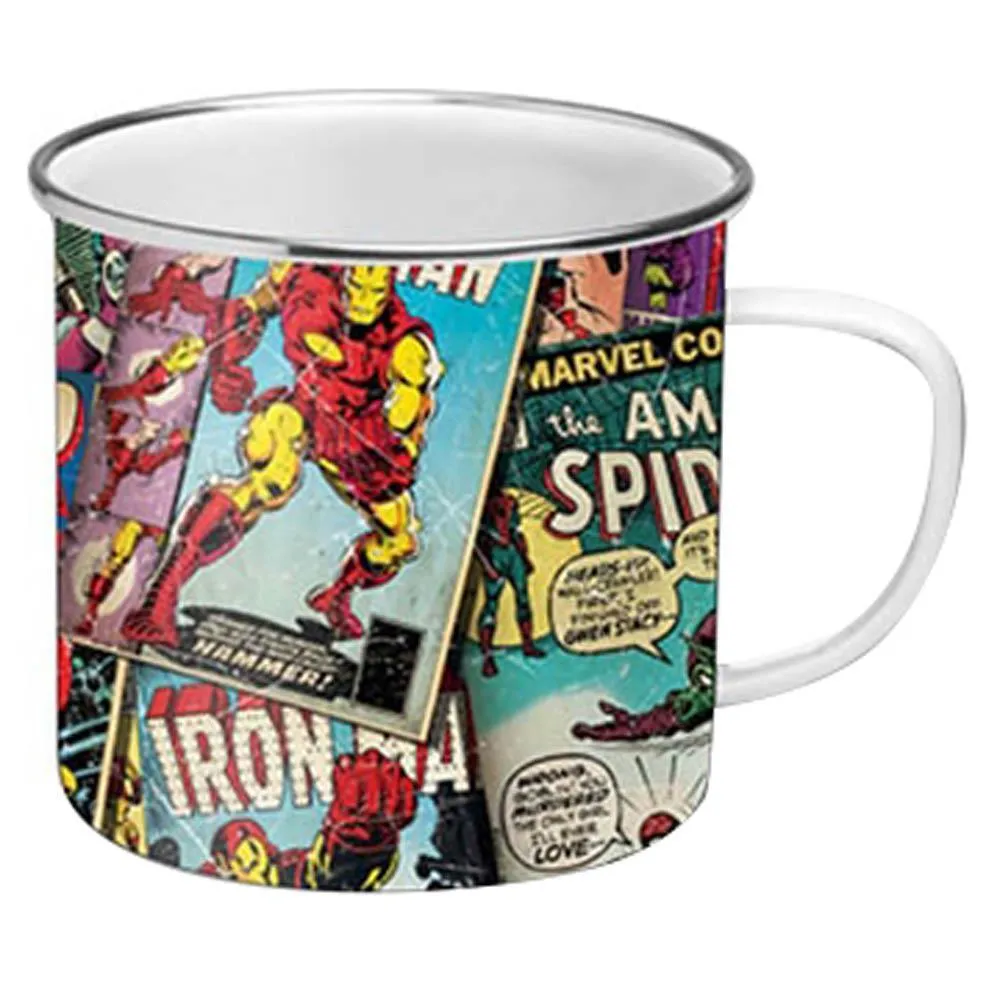 Retro Marvel Enamel Mug