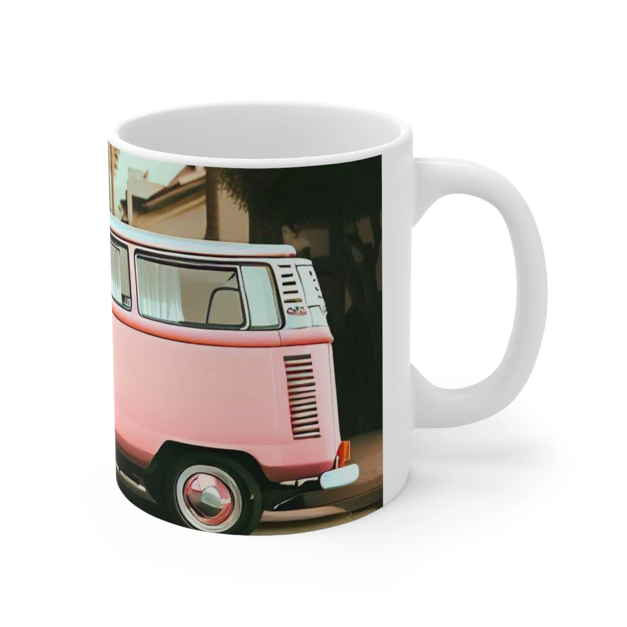 Retro Pink Van Coffee Tea Mug