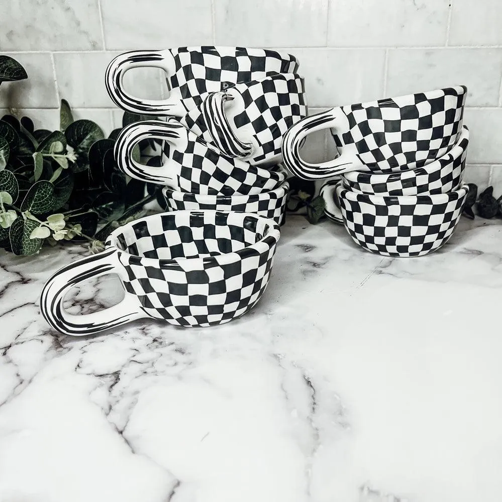 Small BW Checkered Mug