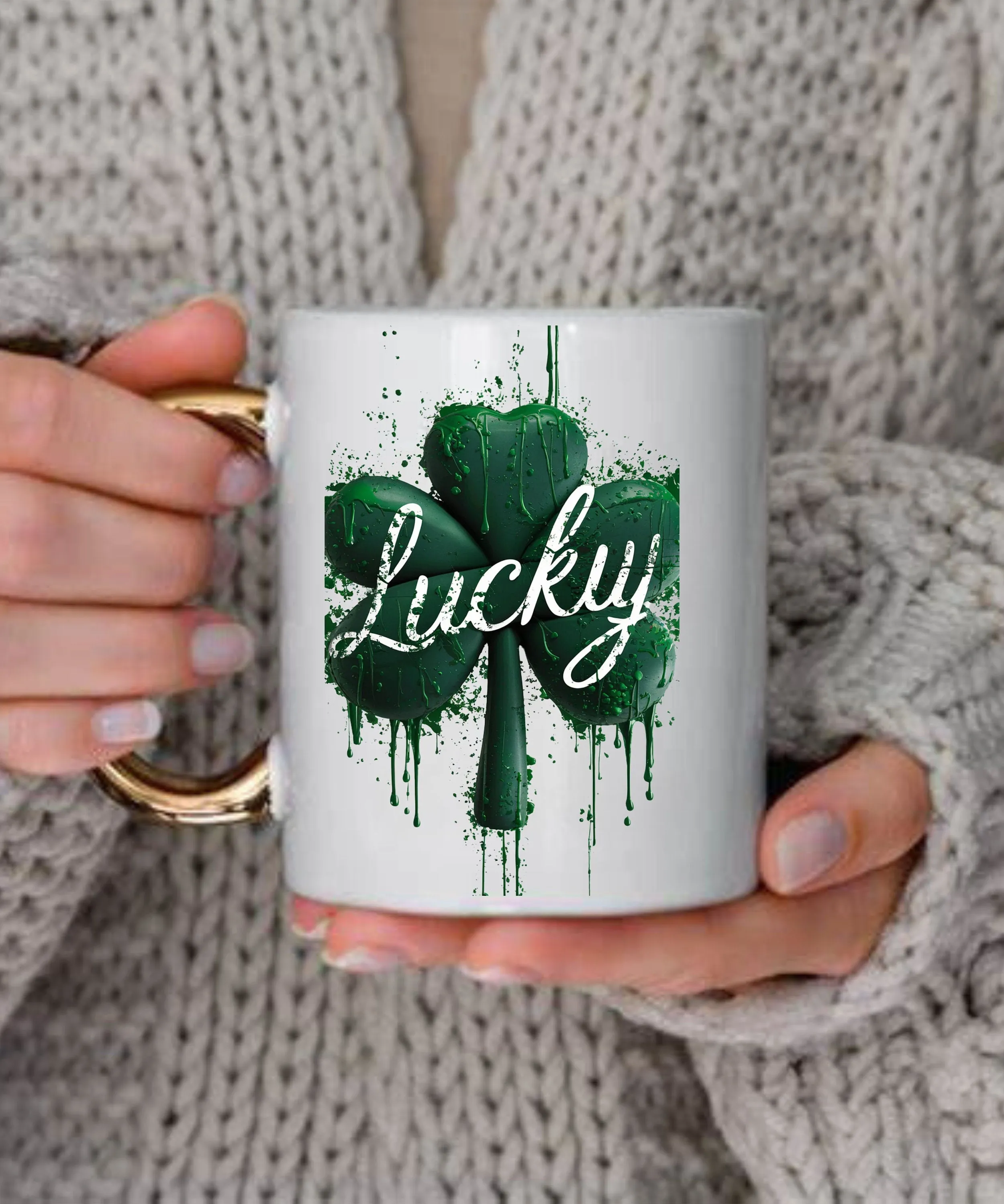 St Patrick’s day  lucky shamrock mug ,st patrick day mug, irsh shamrock, 11oz ceramic coffee mug,irish celebration day