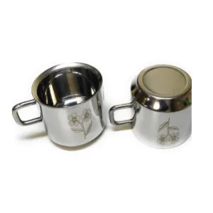 Stainless Steel Tea Cups | Cold Outside Hot Inside For Home & Travel, 110 ML