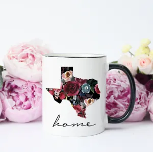 Texas Home with Florals Mug