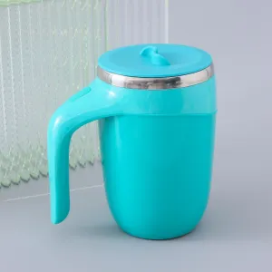 The Better Home Anti Fall Tumbler Stainless Steel with Lid & Handle (500ml) | Doubled Walled Insulated Coffee Mug| Leakproof Lid| BPA Free |Insulated Coffee Tumbler for Home, Office | Blue