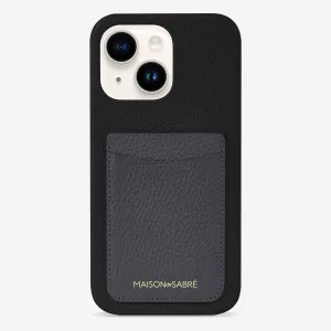 The Card Phone Case iPhone 14 - Graphite Caviar