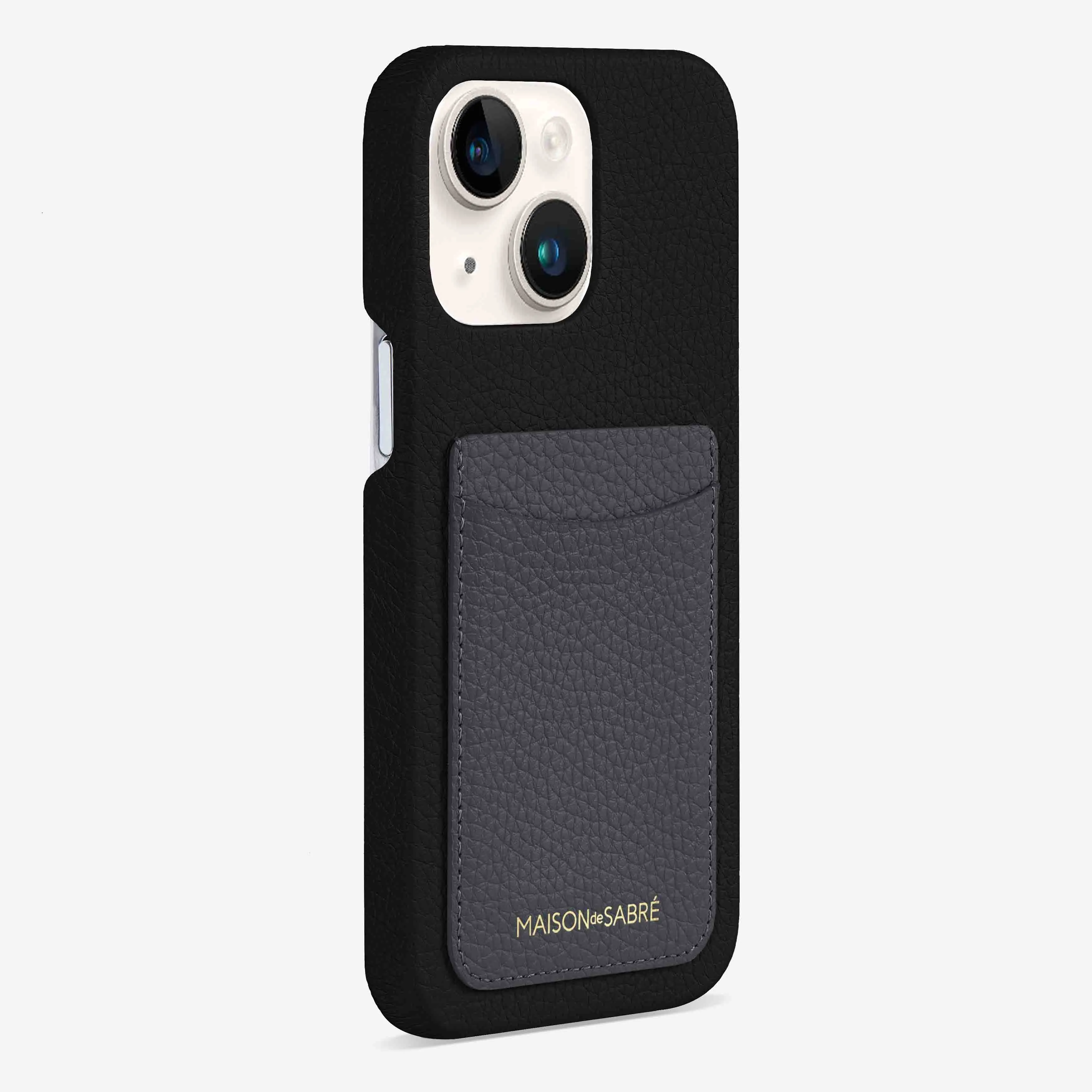 The Card Phone Case iPhone 14 - Graphite Caviar