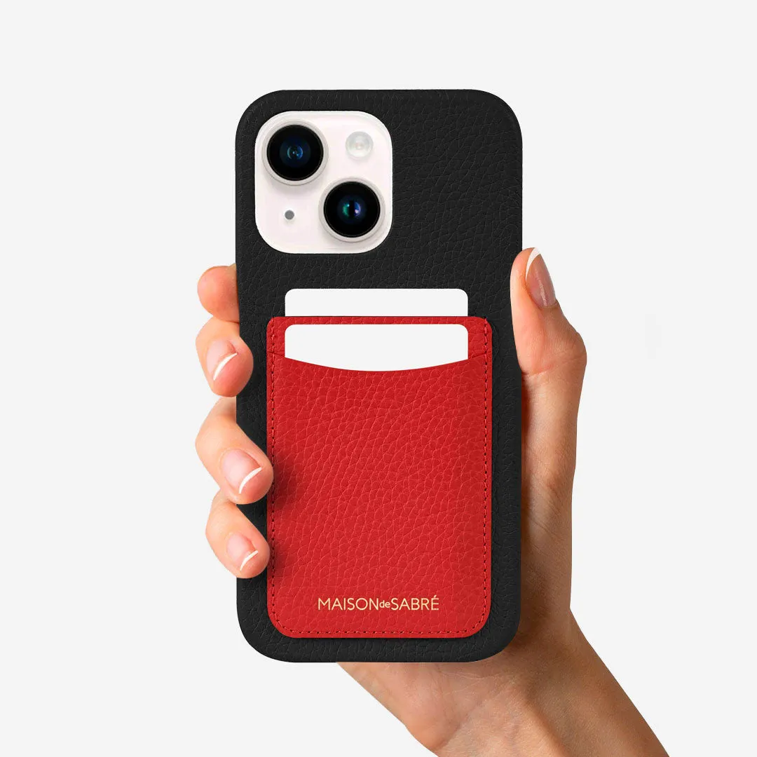 The Card Phone Case iPhone 14 Plus - Pomegranate Caviar