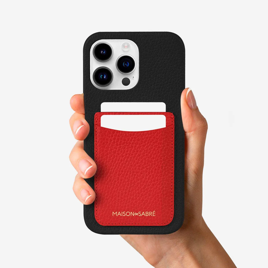 The Card Phone Case iPhone 15 Pro - Pomegranate Caviar