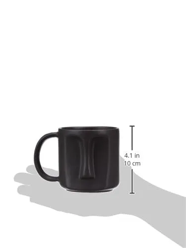 The Earth Store Black Visage Coffee Mug - 430ml Capacity, Microwave and Dishwasher Safe, Ceramic Coffee Mug Unique Face-Shaped Design for Every Occasion (Set of 1)