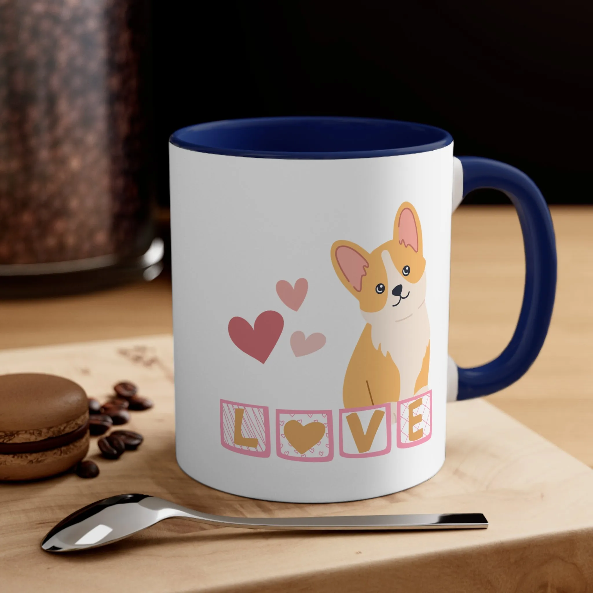 Valentine Corgi Coffee Mug, 11oz Multi Colors Cute Dog Coffee Cup