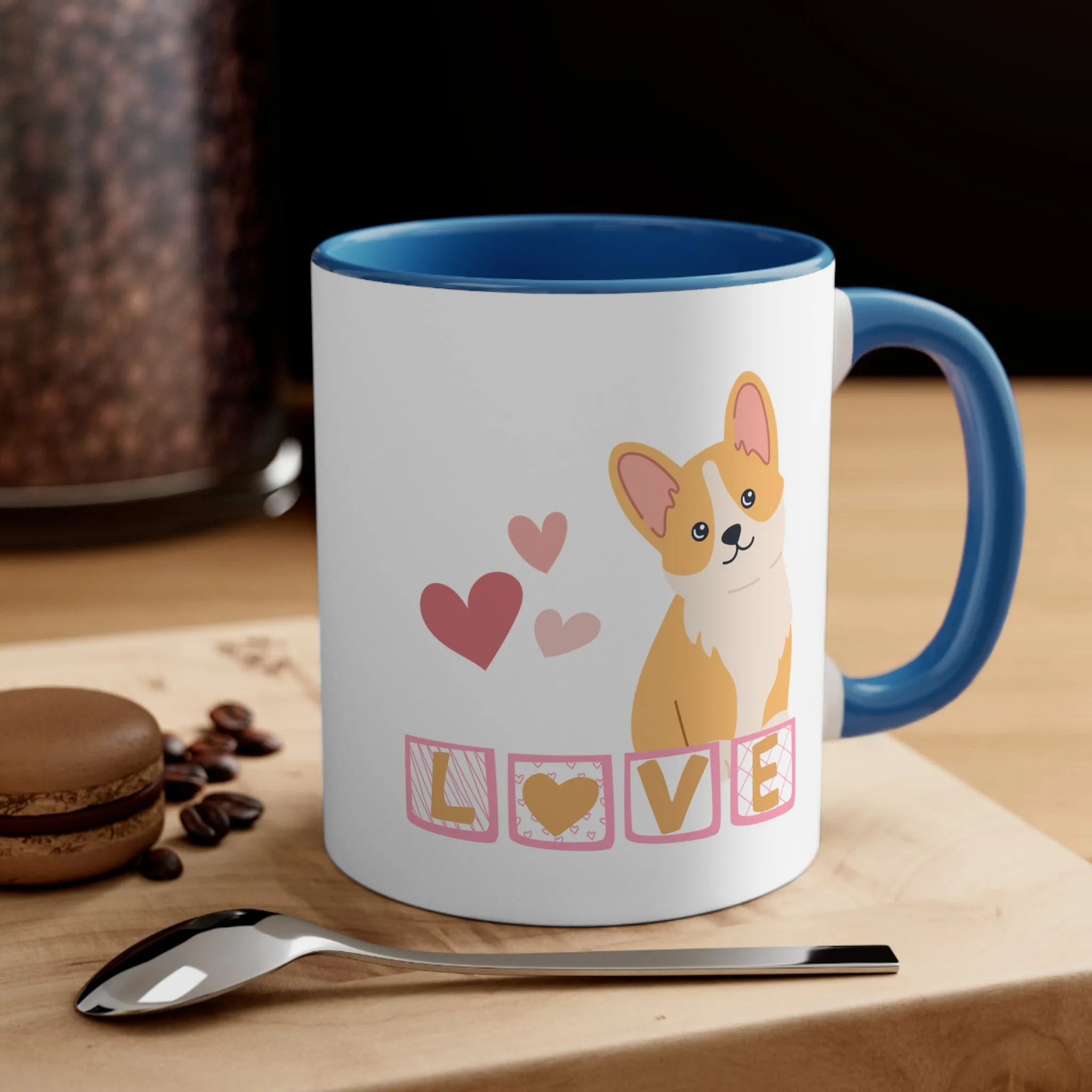 Valentine Corgi Coffee Mug, 11oz Multi Colors Cute Dog Coffee Cup