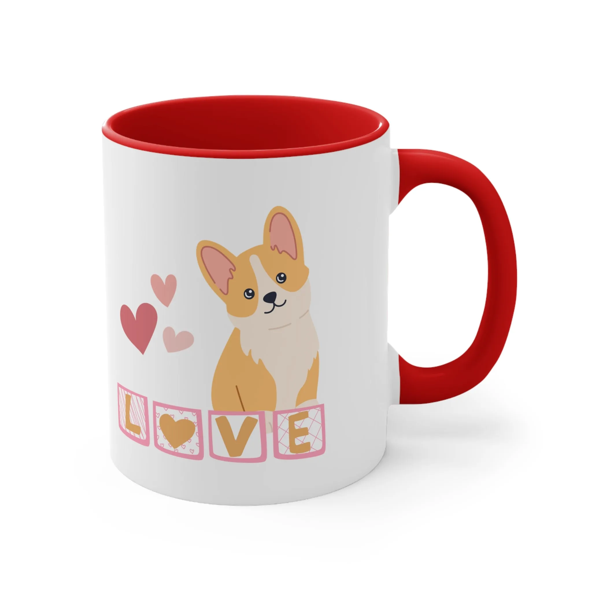 Valentine Corgi Coffee Mug, 11oz Multi Colors Cute Dog Coffee Cup