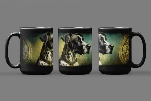 Vintage Victorian Great Dane Portrait - 15 oz Coffee Mug