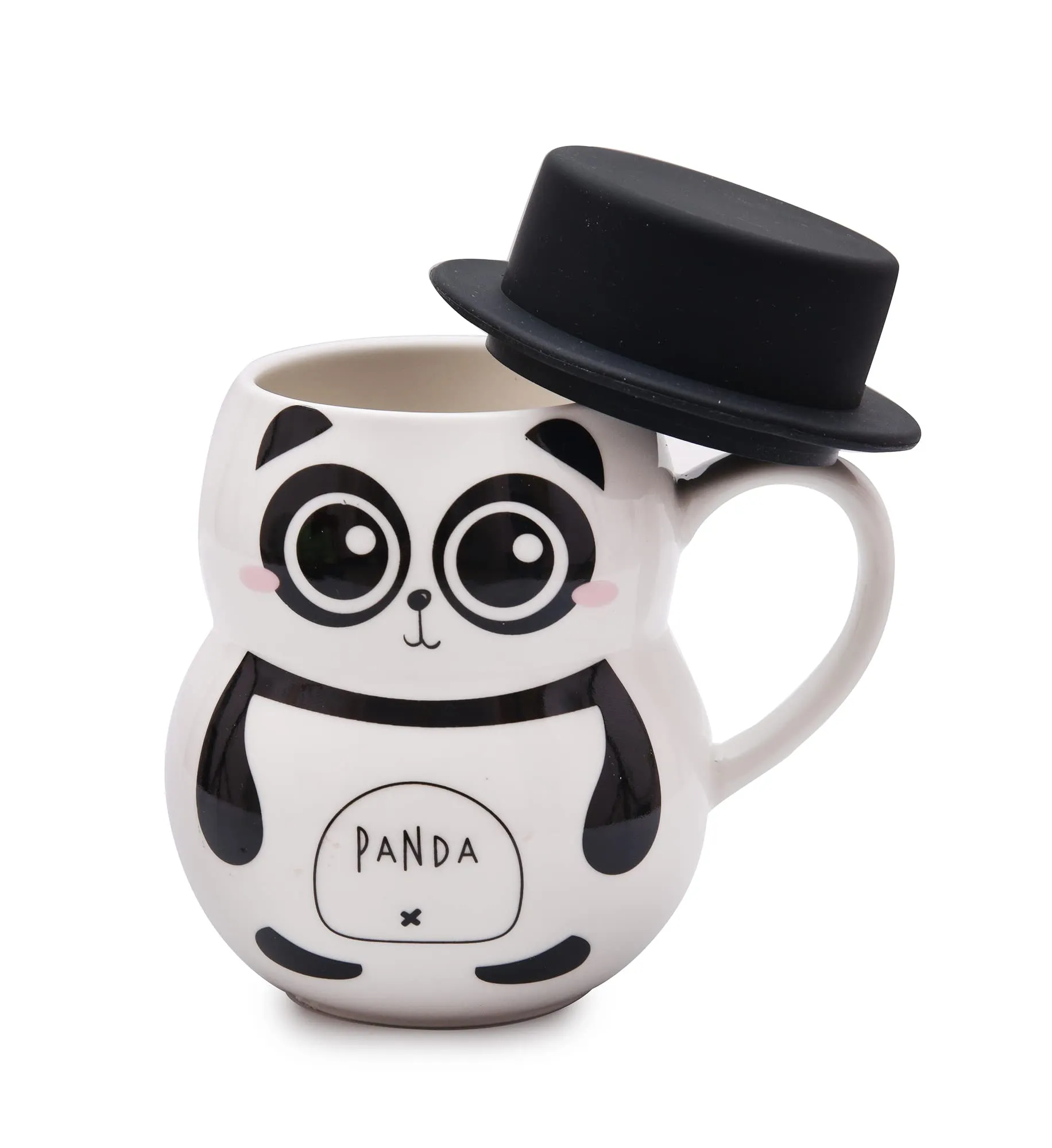 Wings Mart Ceramic Panda Coffee Mug 330 Ml Coffee Milk Tea Cup With Funny Lid Perfect Novelty Best Gift For Birthday Gift For Christmas, Kids, Daughter (Panda Mug)