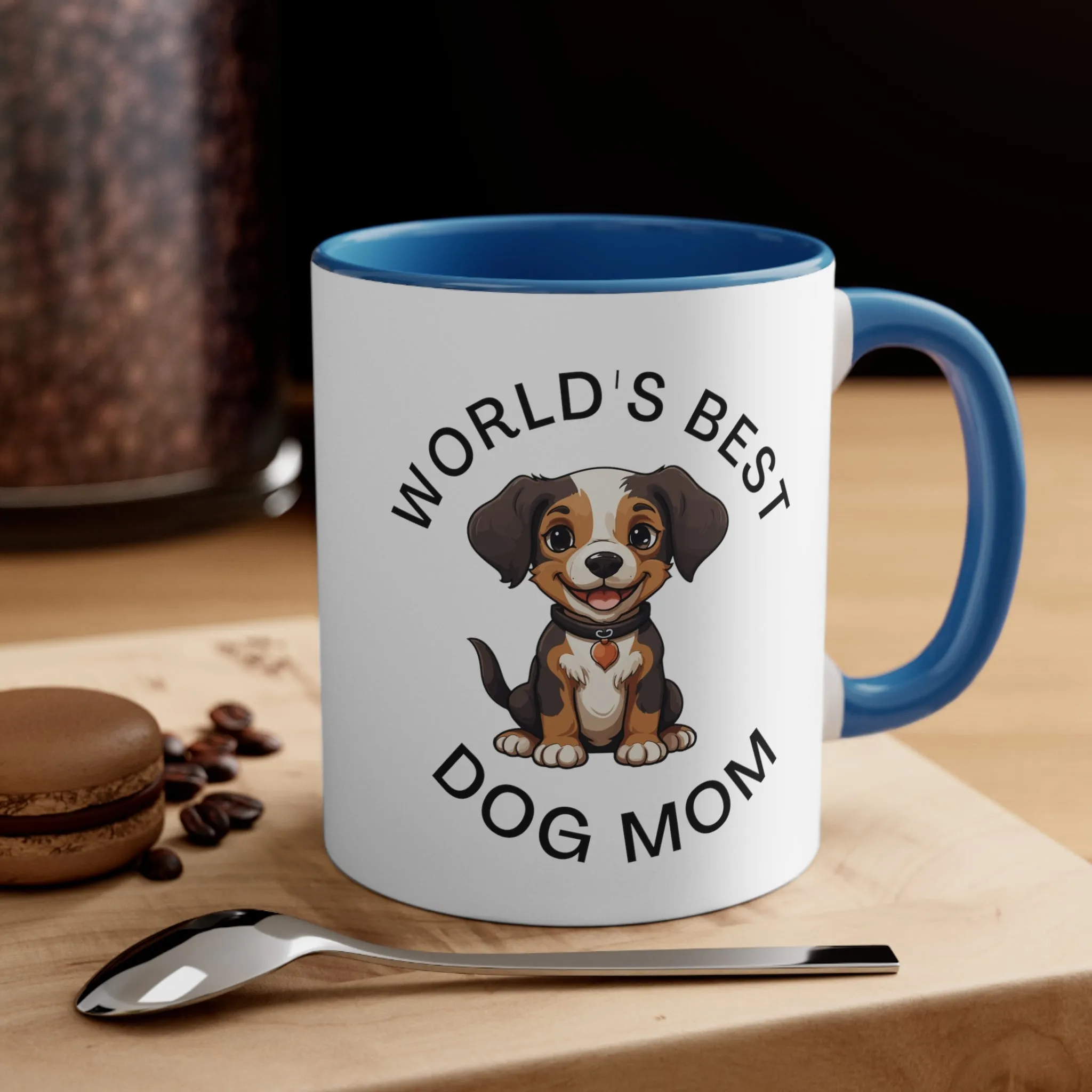 World's Best Dog Mom with Cute BeagleMulti-Color Coffee Mug Gift for Dog Owners