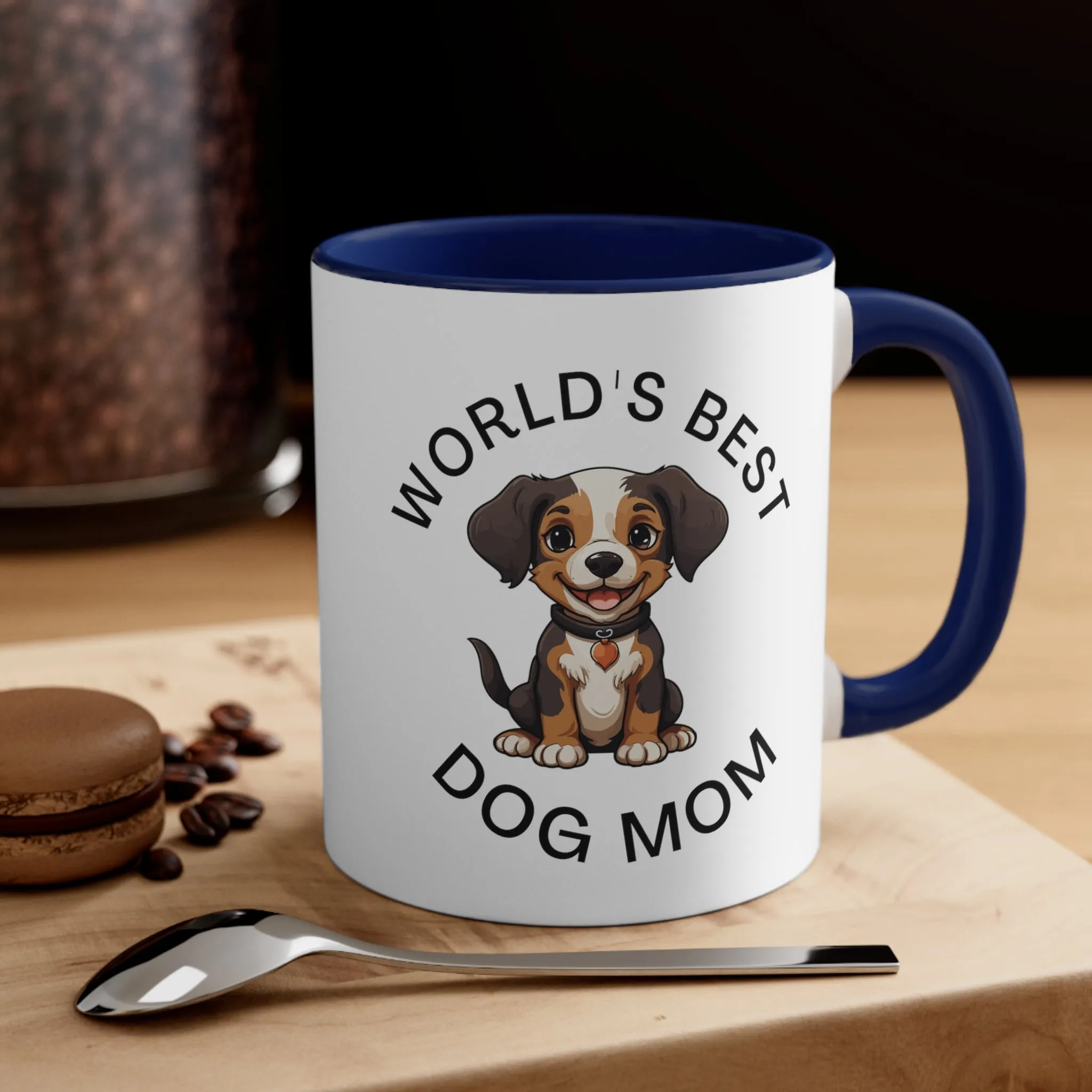 World's Best Dog Mom with Cute BeagleMulti-Color Coffee Mug Gift for Dog Owners