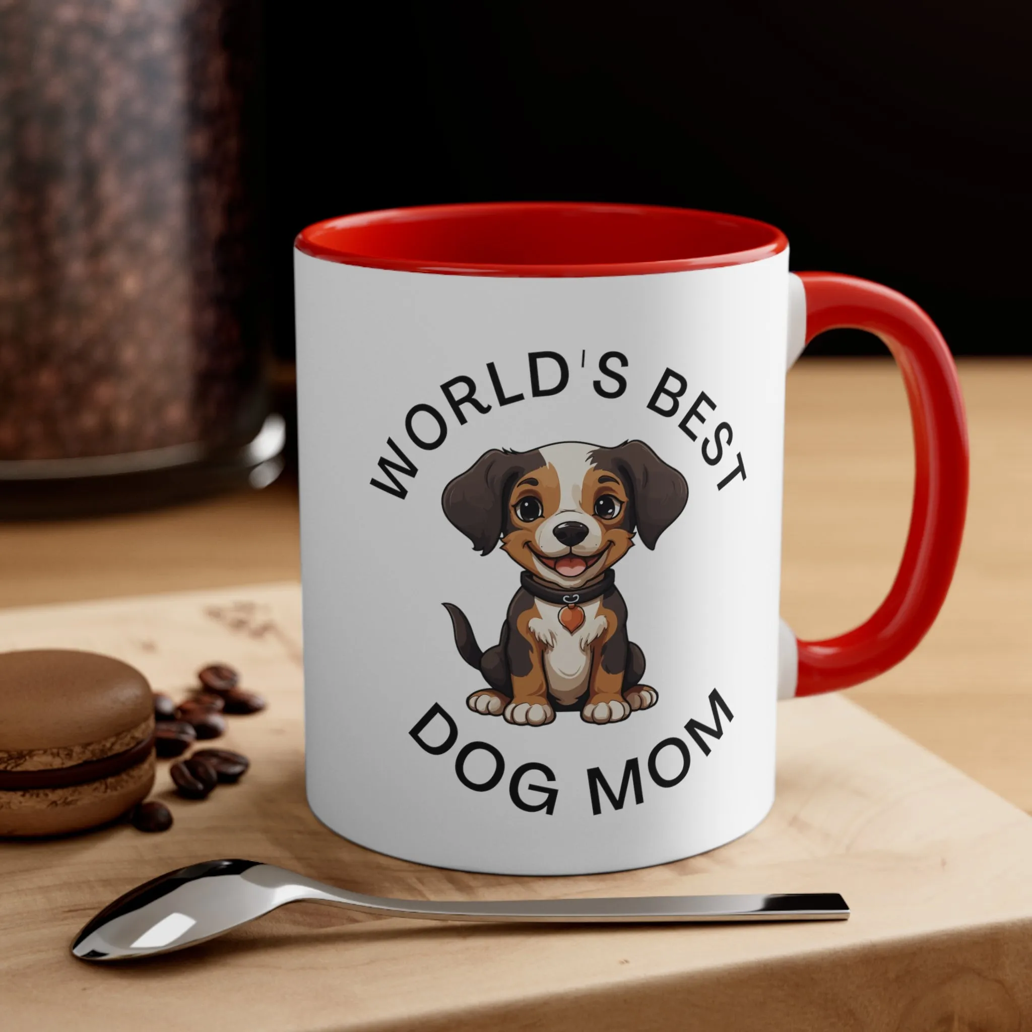 World's Best Dog Mom with Cute BeagleMulti-Color Coffee Mug Gift for Dog Owners