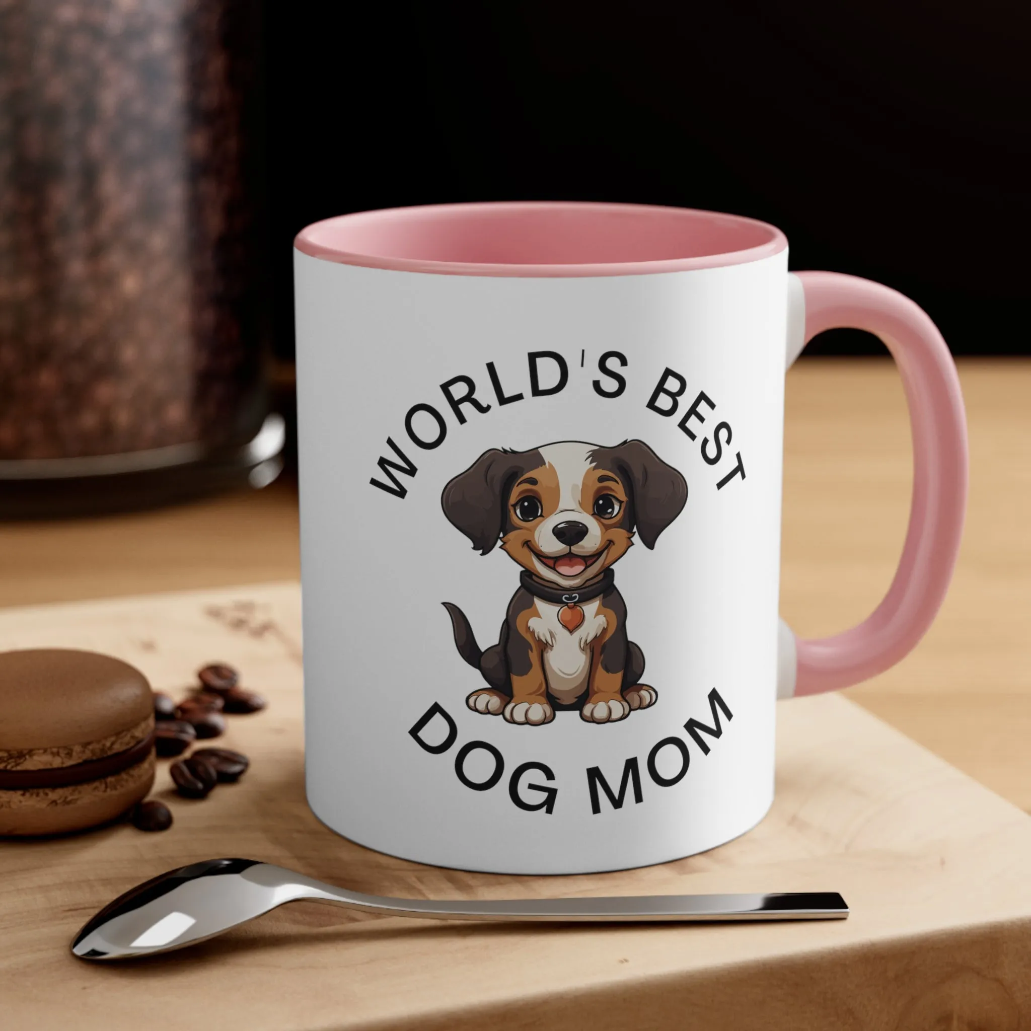 World's Best Dog Mom with Cute BeagleMulti-Color Coffee Mug Gift for Dog Owners