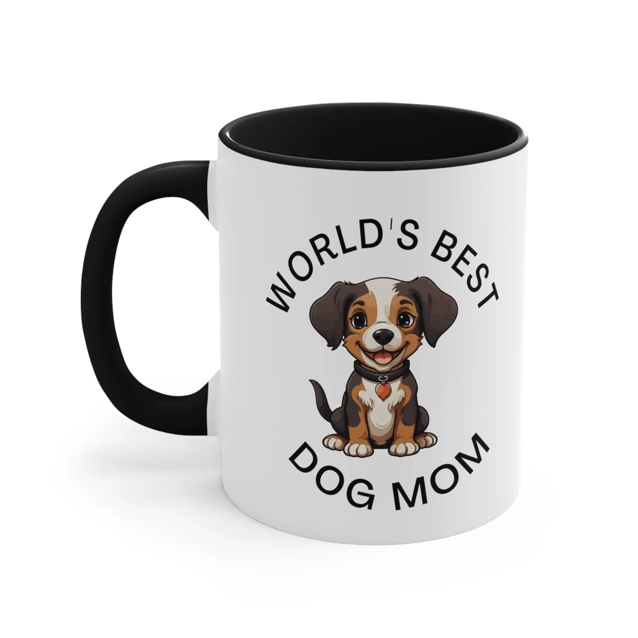 World's Best Dog Mom with Cute BeagleMulti-Color Coffee Mug Gift for Dog Owners