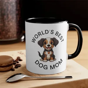 World's Best Dog Mom with Cute BeagleMulti-Color Coffee Mug Gift for Dog Owners