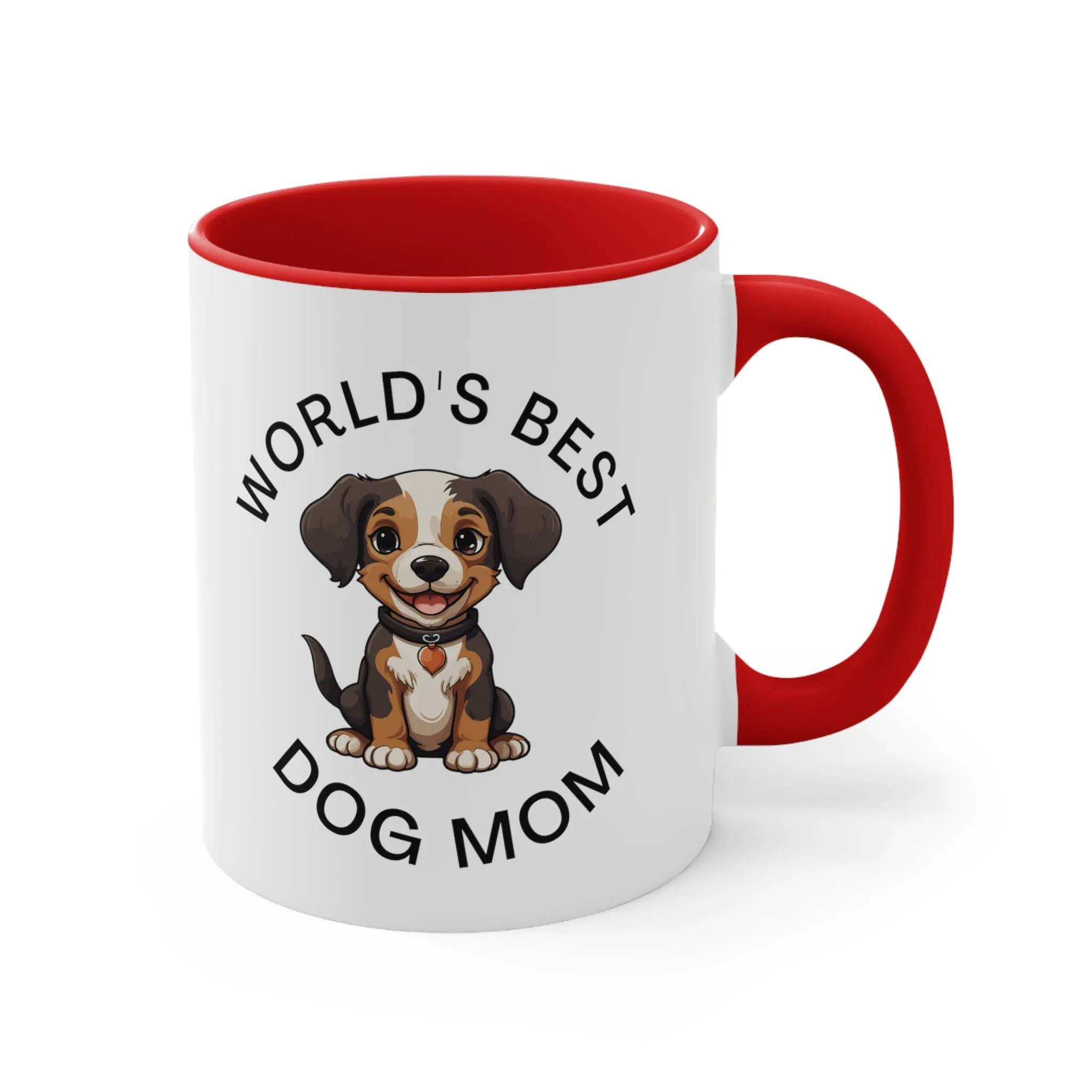 World's Best Dog Mom with Cute BeagleMulti-Color Coffee Mug Gift for Dog Owners