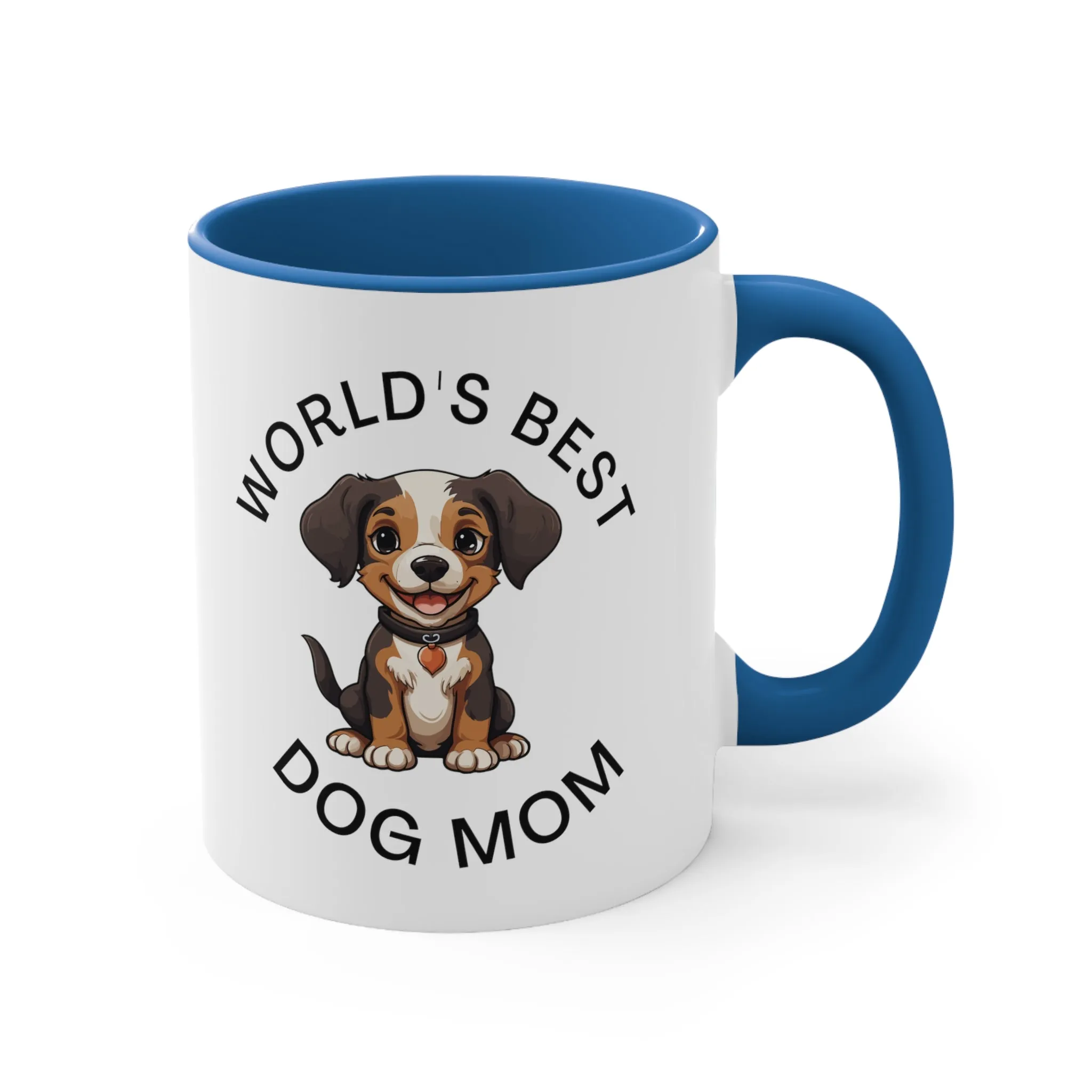 World's Best Dog Mom with Cute BeagleMulti-Color Coffee Mug Gift for Dog Owners