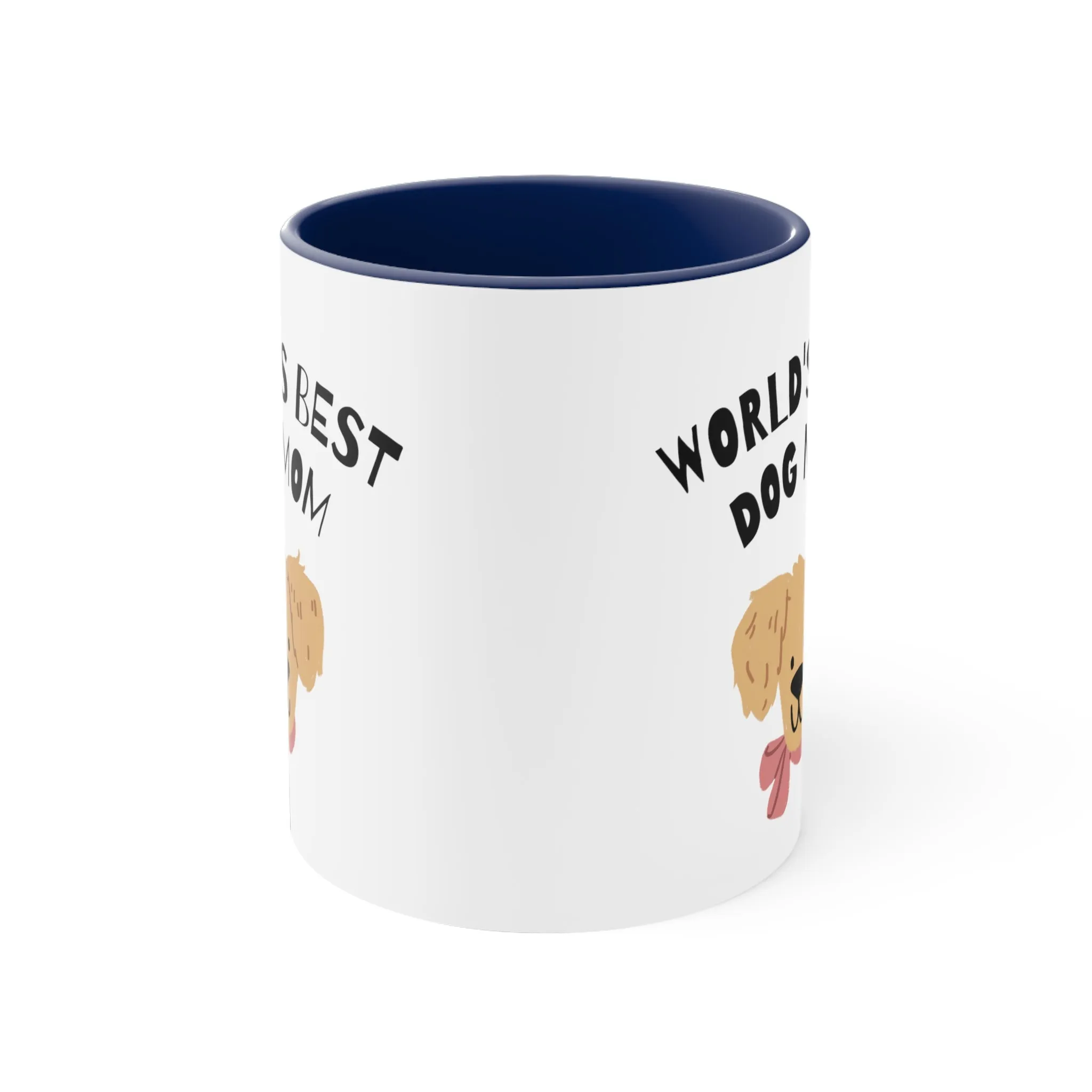 World's Best Dog Mom with Cute Doodle Multi-Color Coffee Mug Gift for Dog Owners