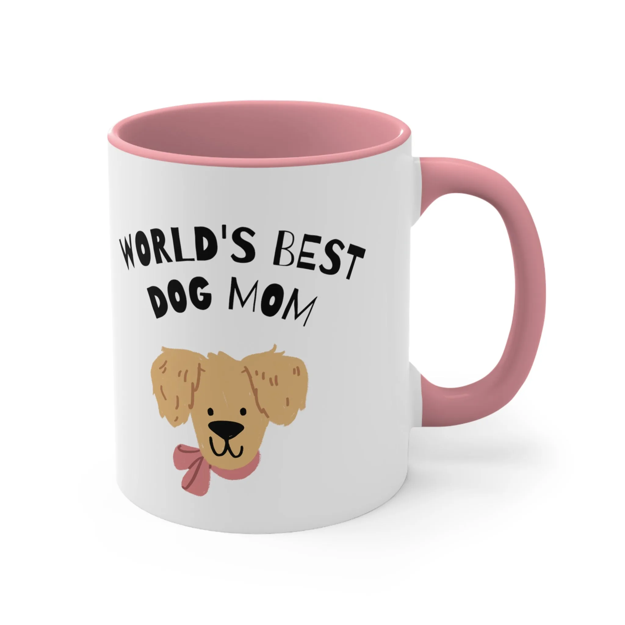 World's Best Dog Mom with Cute Doodle Multi-Color Coffee Mug Gift for Dog Owners