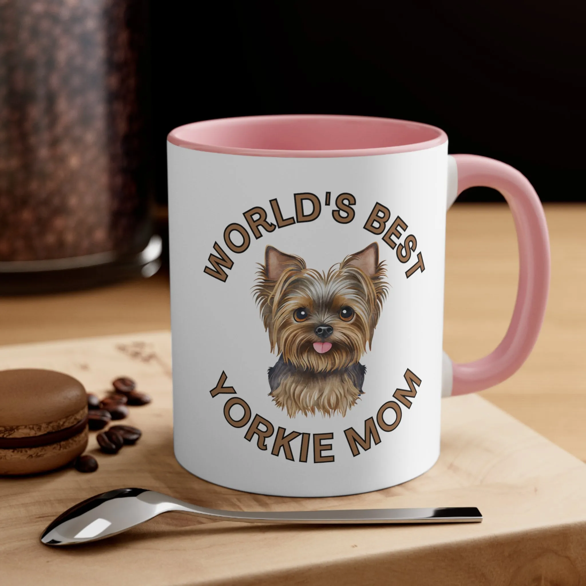 World's Best Yorkie Mom Multi-Color Coffee Mug for Dog Owners