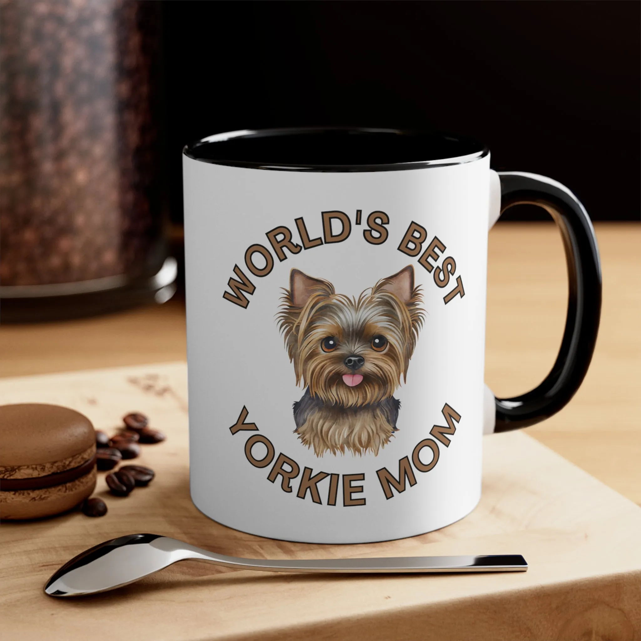 World's Best Yorkie Mom Multi-Color Coffee Mug for Dog Owners