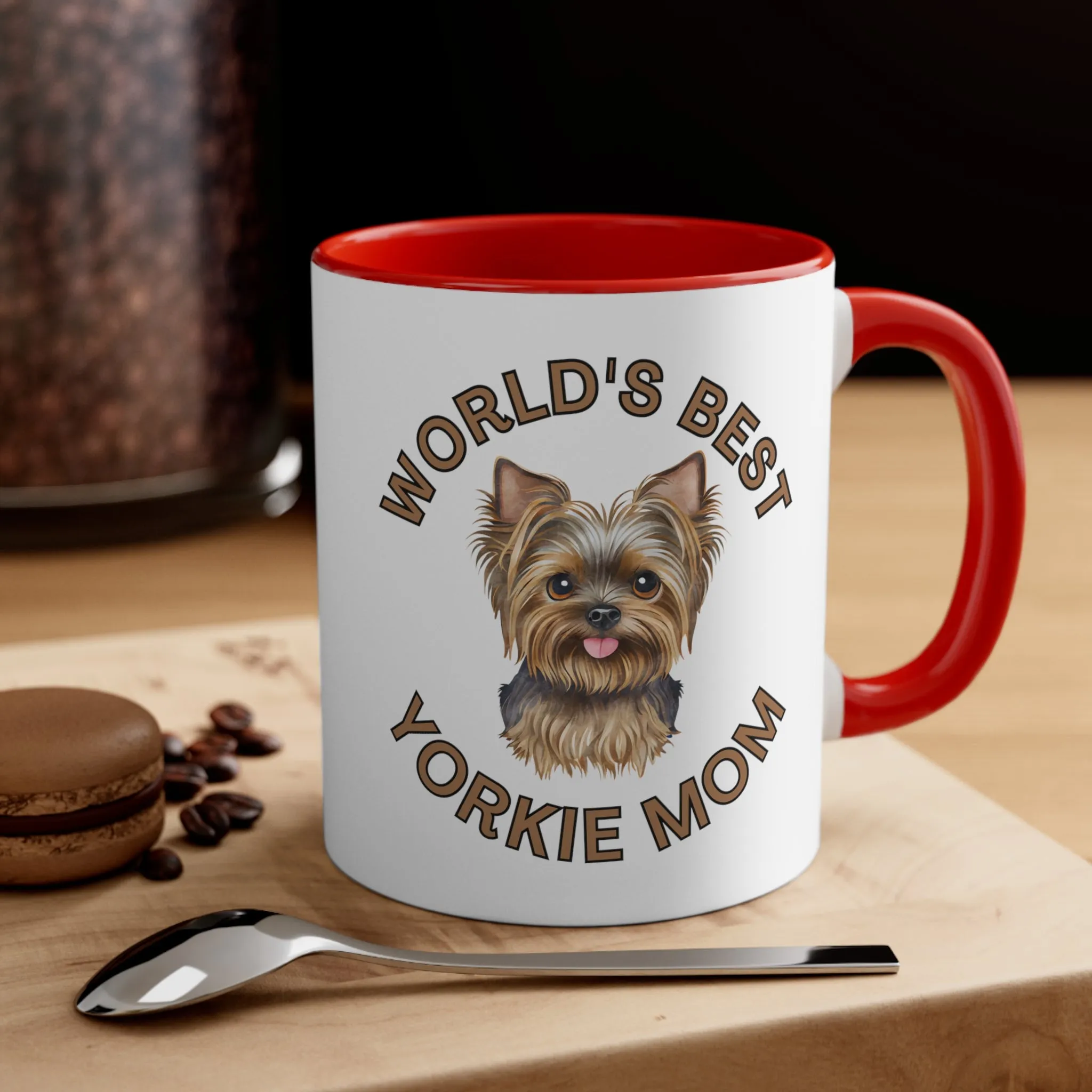 World's Best Yorkie Mom Multi-Color Coffee Mug for Dog Owners