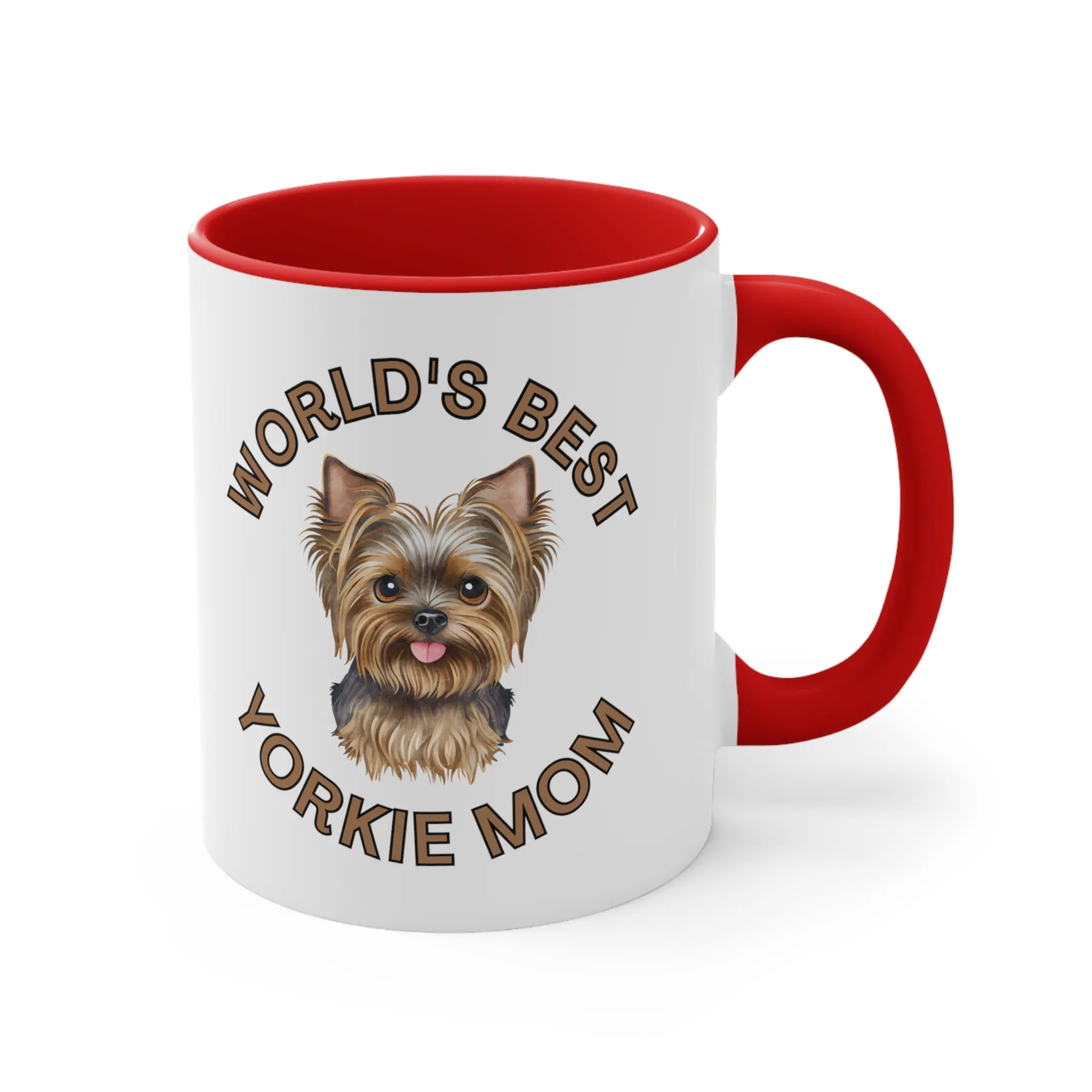 World's Best Yorkie Mom Multi-Color Coffee Mug for Dog Owners