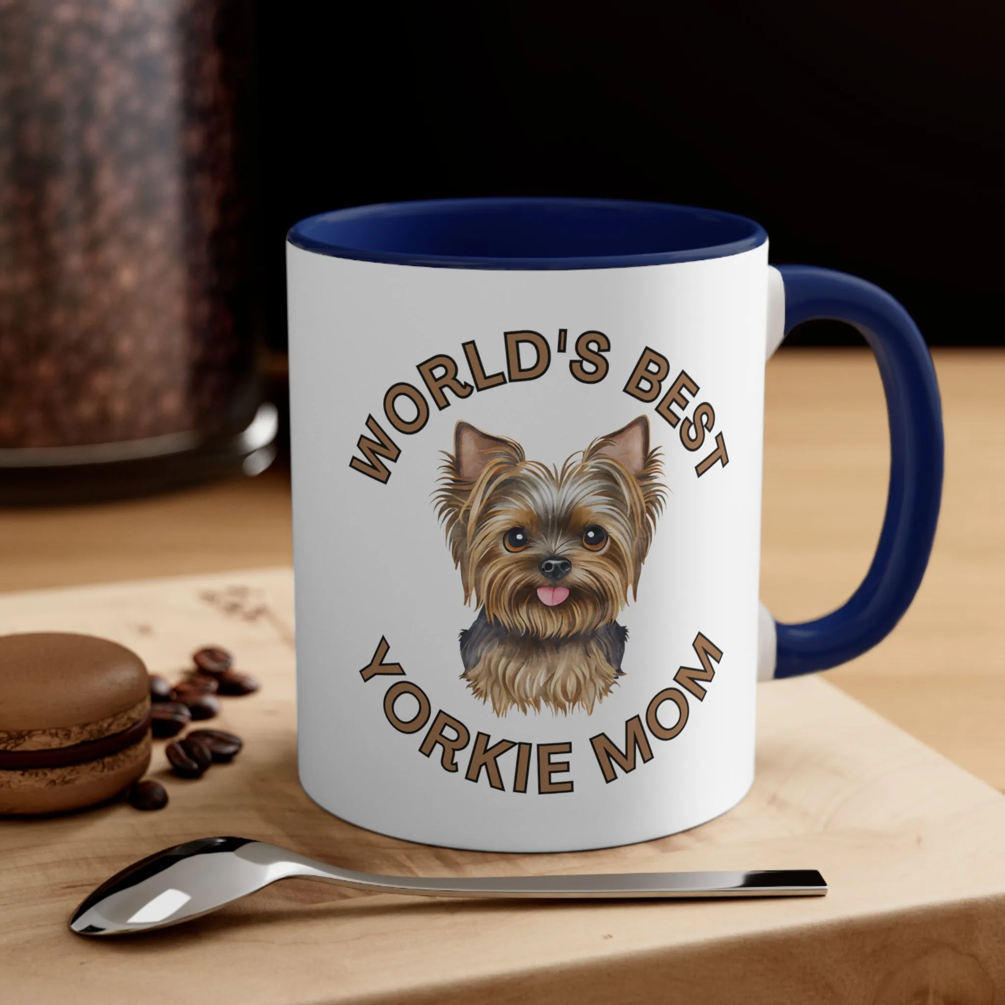 World's Best Yorkie Mom Multi-Color Coffee Mug for Dog Owners