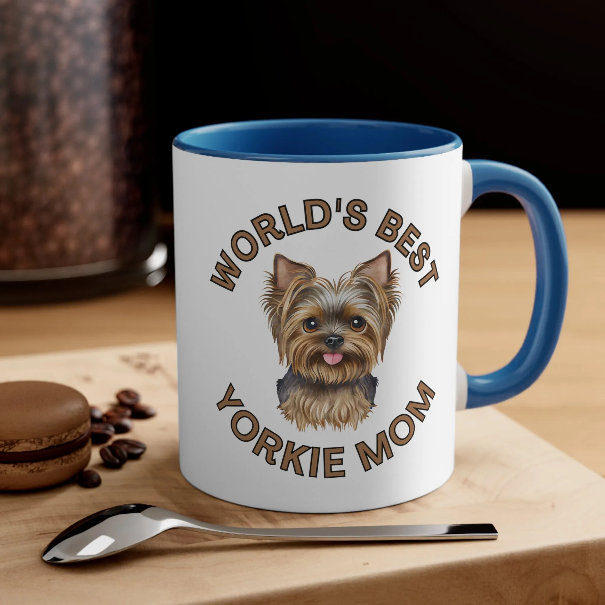 World's Best Yorkie Mom Multi-Color Coffee Mug for Dog Owners